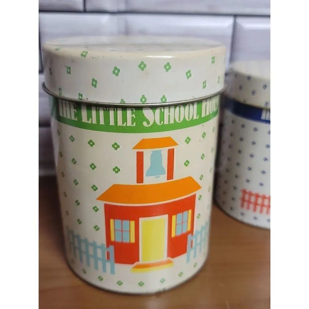 1970's Little School House Nesting Tins